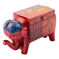 Wooden Elephant Jewellery Box