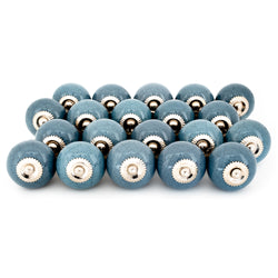 Pumpkin Ceramic Knob 20 Pack Blue Crackle