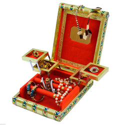 Golden Meenakari Book Jewellery Box