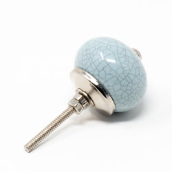 Grey Crackle Round Ceramic Knobs