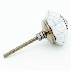 White Pumpkin Ceramic Knob