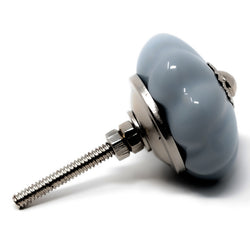 Pumpkin Ceramic Knob - Grey