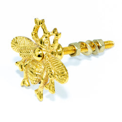Set of 2 - Golden Bumble Bee Knob