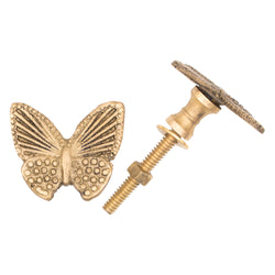 Butterfly Brass Knob