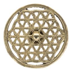 Flower of Life Brass Knob