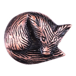 Sleeping Fox Bronze Knob