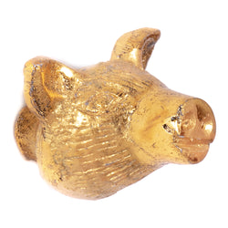 Pig Head Gold Knob