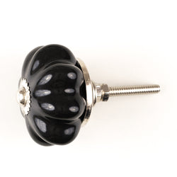Black Pumpkin Ceramic Knob