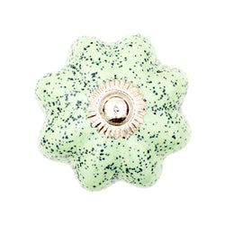 Green with Grit Pumpkin Ceramic Knob