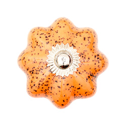 Orange with Grit Pumpkin Ceramic Knob
