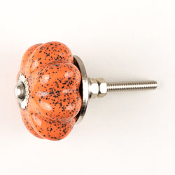 Orange with Grit Pumpkin Ceramic Knob