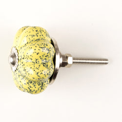 Yellow with Grit Pumpkin Ceramic Knob