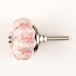 Pink Sparkles Pumpkin Ceramic Knob