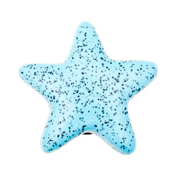 Blue with Grit Star Ceramic Knob