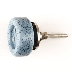 Grey with Grit Button Ceramic Knob