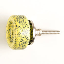 Yellow with Grit Button Ceramic Knob