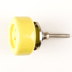 Yellow Button Ceramic Knob