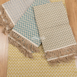 Herringbone Cotton Jute Handloom Rug