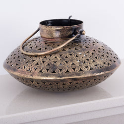Tea Light Holder In Brass Handi